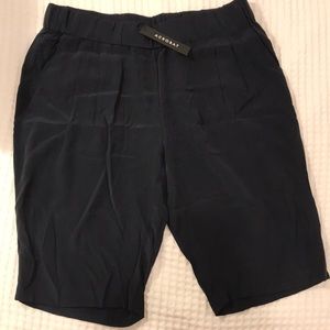NWT Acrobat Navy Silk Shorts